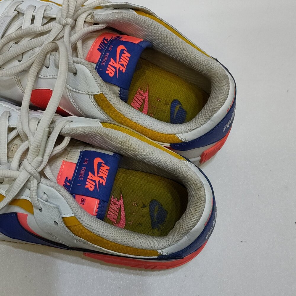 Nike Air Force 1 Shadow Leather Sneaker CI0919-105 WMNS US10 White Crimson Blue - Picture 10 of 11